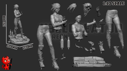 Vi Arcane 1:10 resin collectible statue full figure with urban rubble base and detailed sculpt
