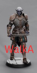 Graveward Legion resin miniatures – vampiric knights in multiple poses including attack, duel, and run stances, printed by D&K Custom Prints