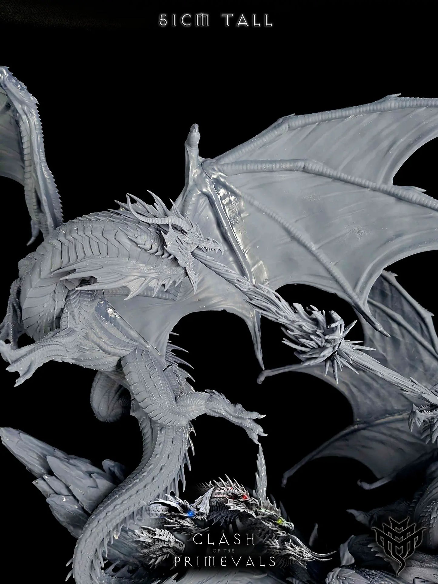 Elder Red Dragon vs Elder White Dragon Fight Diorama