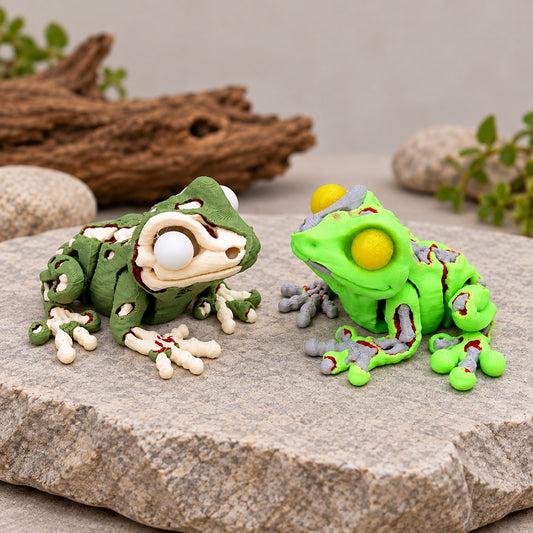 Mini Zombie Frog – Articulated Toy, Magnet or Keychain