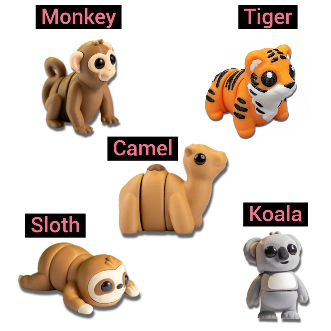Mini Zoo Animals – Articulated Toy Set