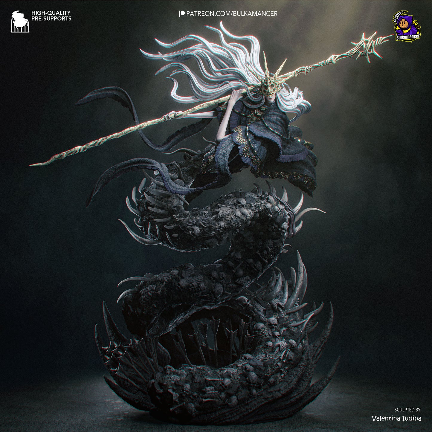 Aldrich Devourer of Gods painted 1:8 scale resin figure statue by Bulkamancer Sculpts front view