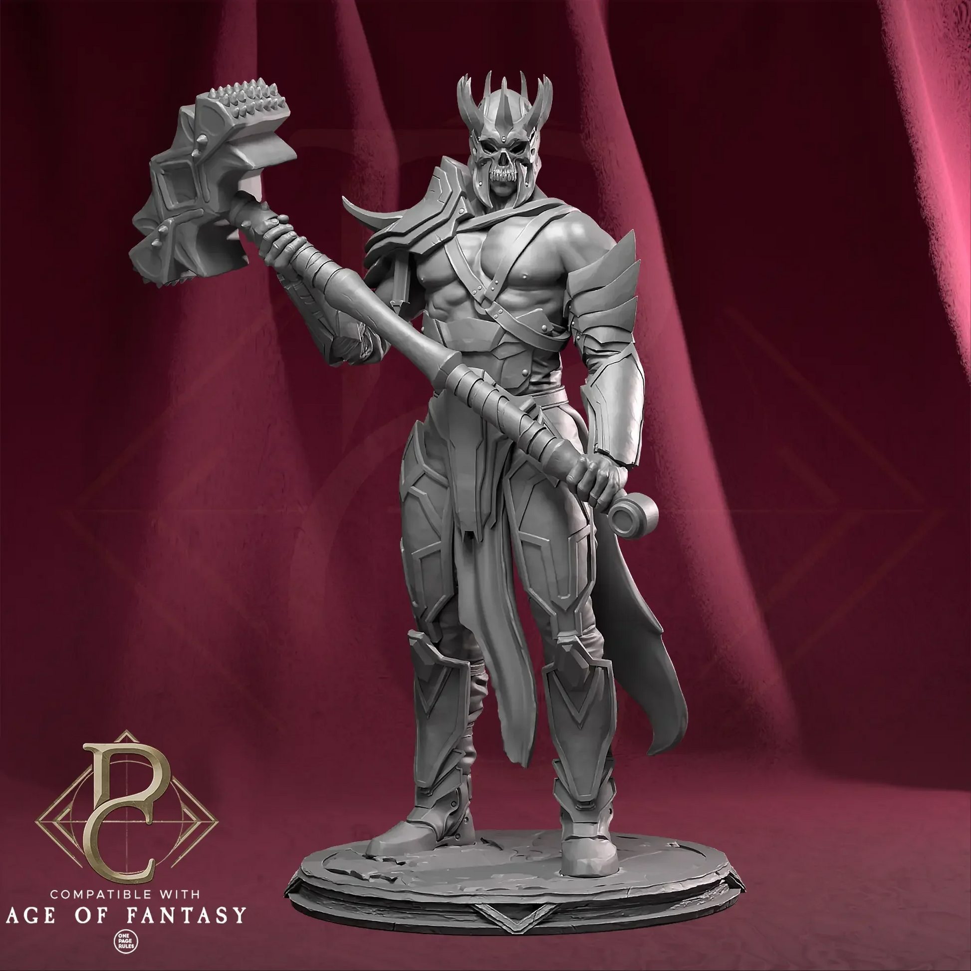Warden Blackhelm standalone figure with massive spiked warhammer