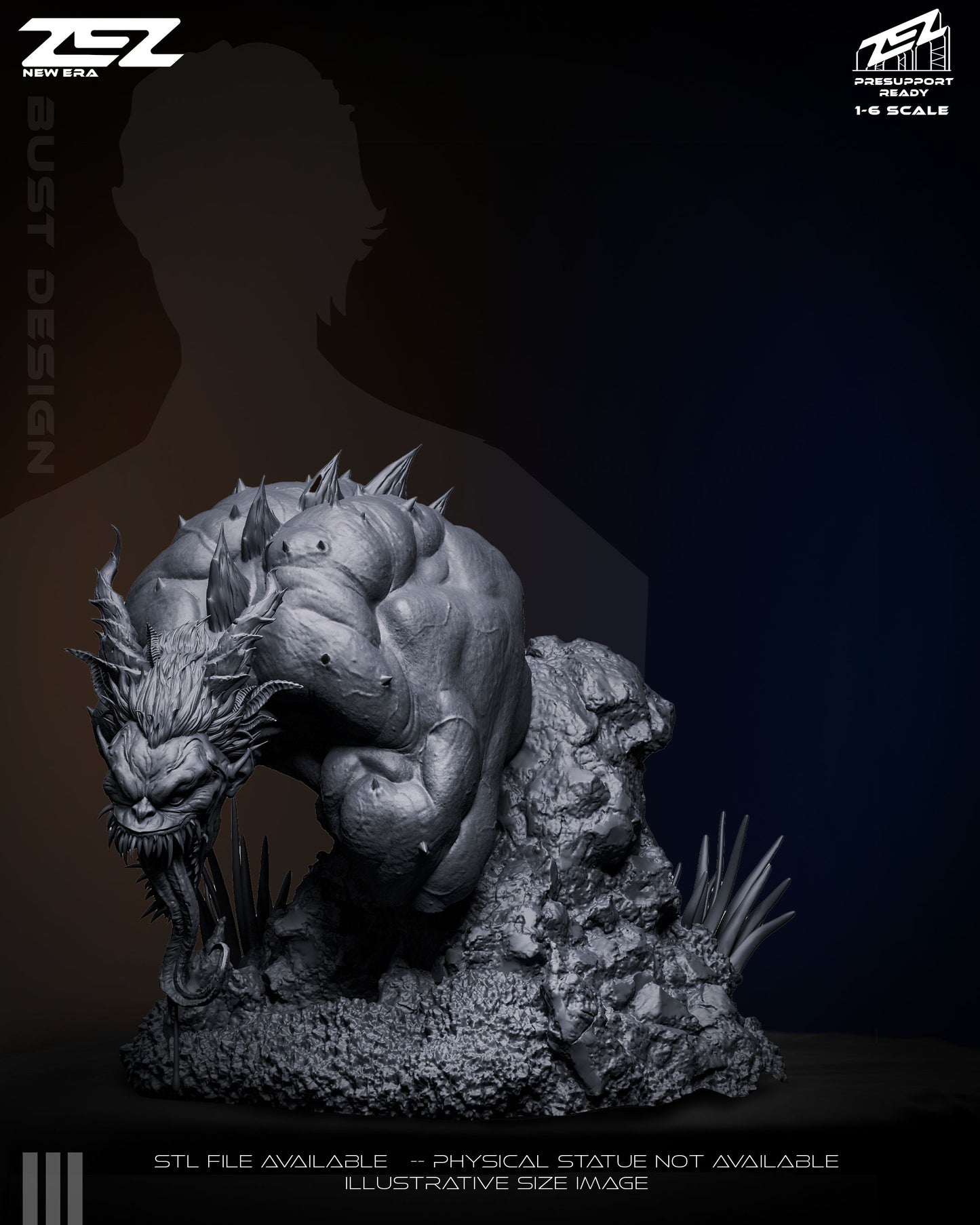 The Joker Absolute Edition portrait display bust variant, showcasing his manic grin, slicked hair, and spiked shoulder armor design.