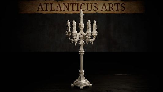 Candelabra 32mm resin tabletop scatter terrain by Atlanticus Arts full view.