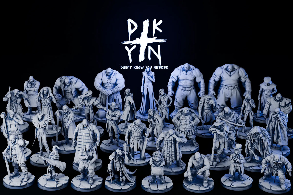 Crooks & Cutthroats collection of 36 fantasy criminal NPC miniatures by DKYN Minis.