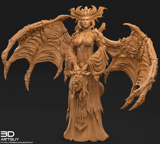 Demon Lord resin fan art statue collectible – DIY, raw, primed, painted