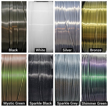 Filament color options for custom light switch covers, outlet covers, and decorative wall plates