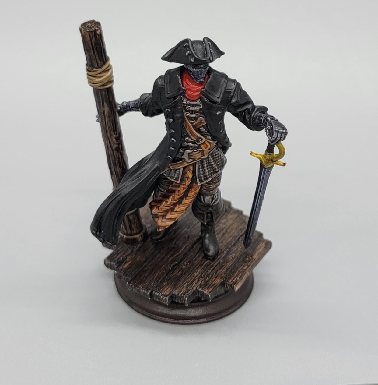 Painted Harvold Blue Eyes Stalson pirate swashbuckler resin miniature by D&K Custom Prints