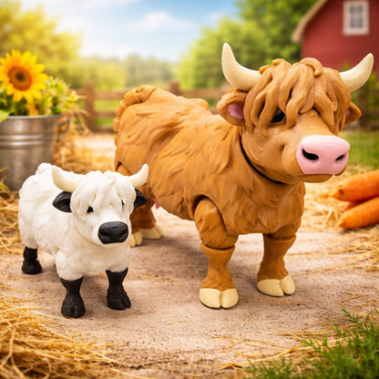 Articulated Highland Cow Toy