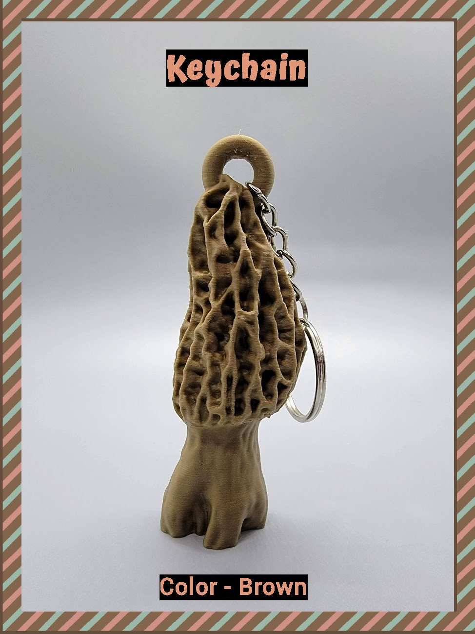Morel Mushroom Keychain or Earrings