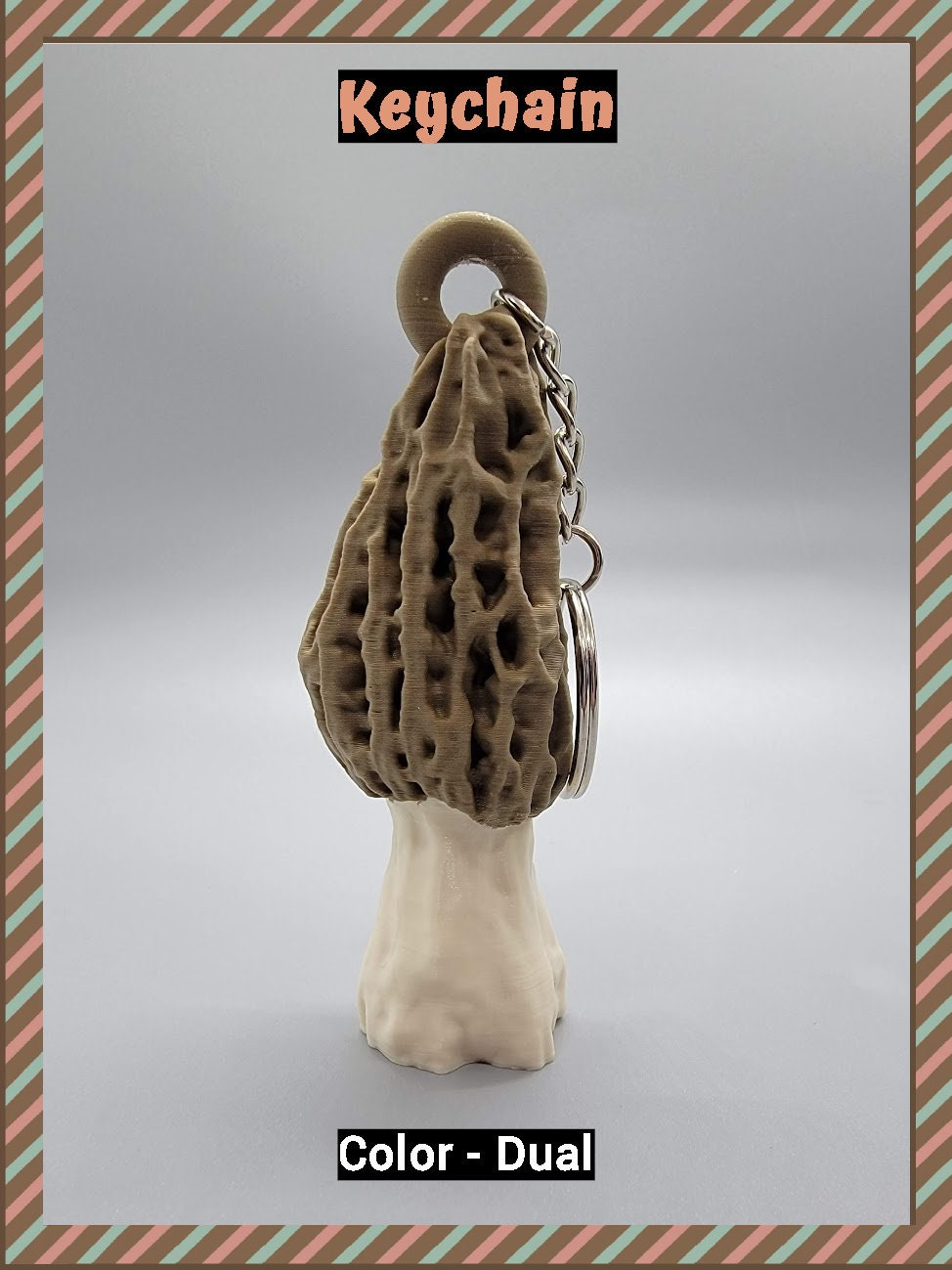 Morel Mushroom Keychain or Earrings