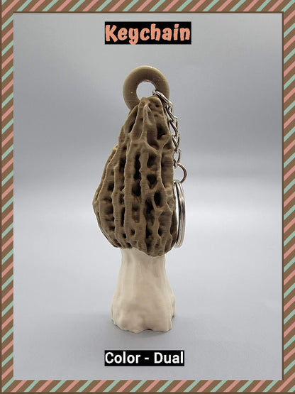 Morel Mushroom Keychain or Earrings