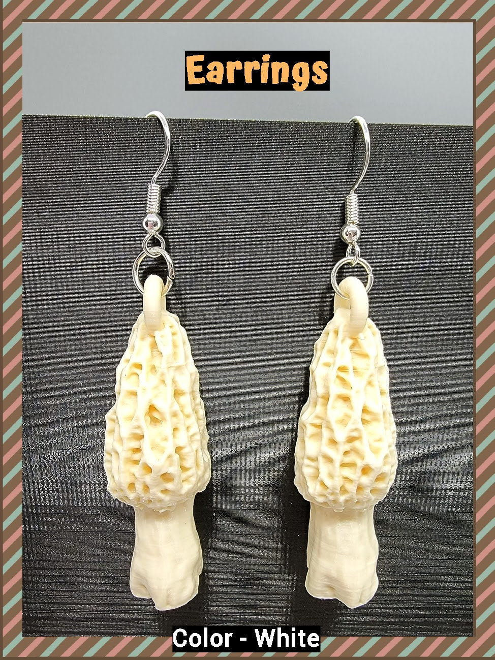 Morel Mushroom Keychain or Earrings