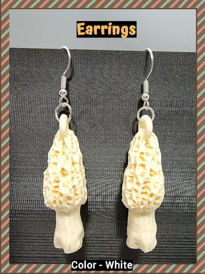 Morel Mushroom Keychain or Earrings