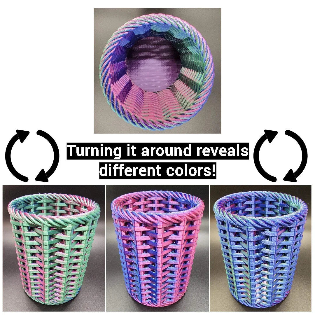 Basket Weave Pencil Holder