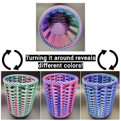 Basket Weave Pencil Holder