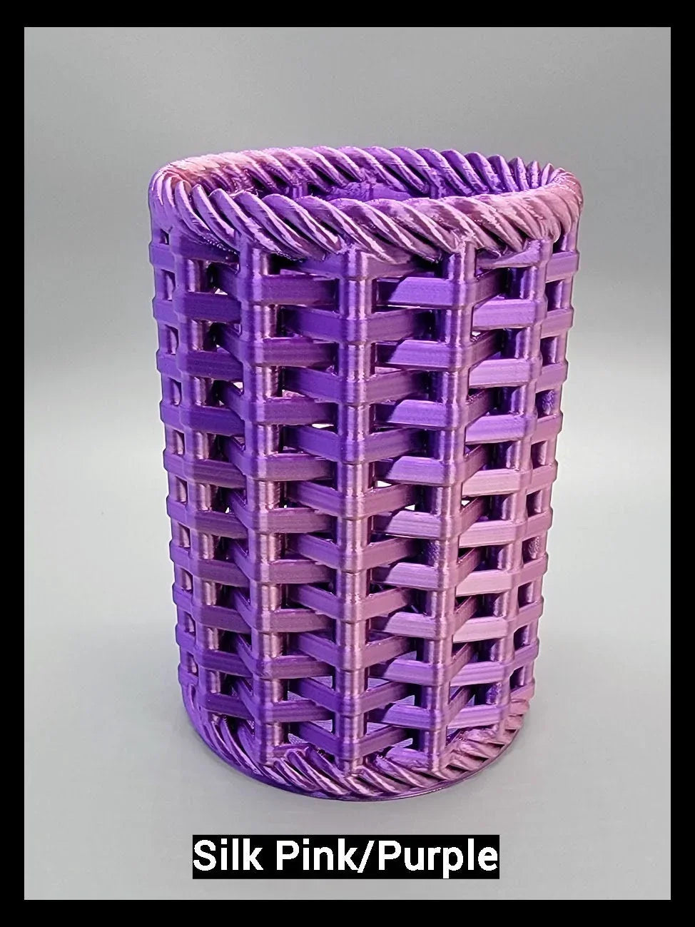 Basket Weave Pencil Holder