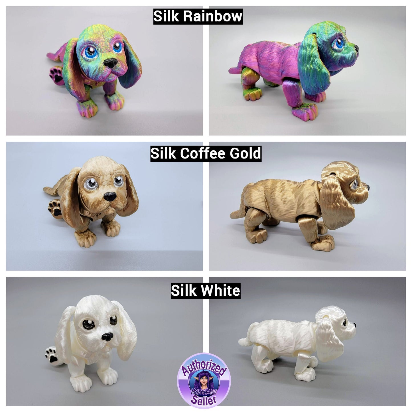 Articulated Cocker Spaniel Toy | Sensory | Fidget | Cute | Fun | Dog | Flexi | Hand Painted Eyes