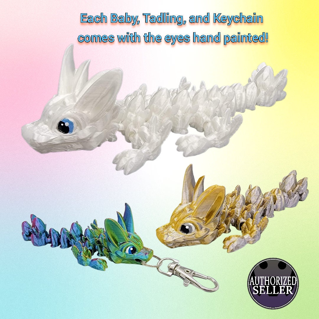 Easter Bunny Dragon Toy | Articulated | Flexi | Fidget | Sensory