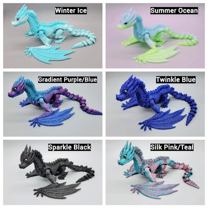 Articulated Fyros Wyvern Dragon & Baby – 3D Printed Fidget Toy