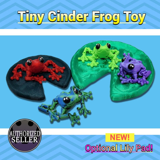 Articulated Tiny Cinder Frog Toy (also available in party packs) Fidget Sensory Flexi Amphibian