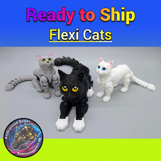 Ready to Ship Flexi Cat Toy | 3D Printed | Sensory | Fidget