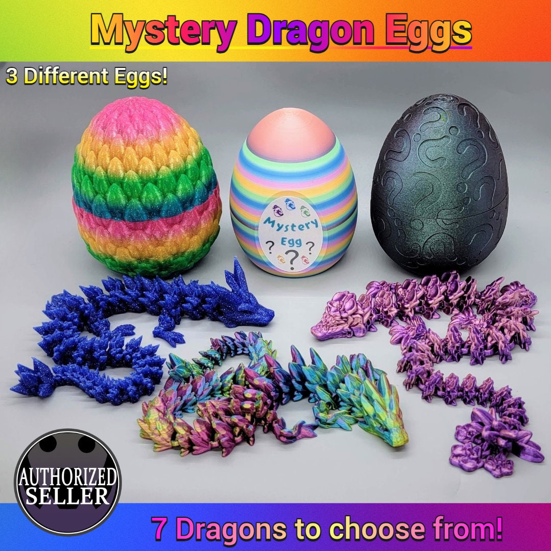 Mystery Dragon Eggs - 8 Dragons, 3 Egg Types | Fantasy Surprise Gift | Viral Social Media Trend