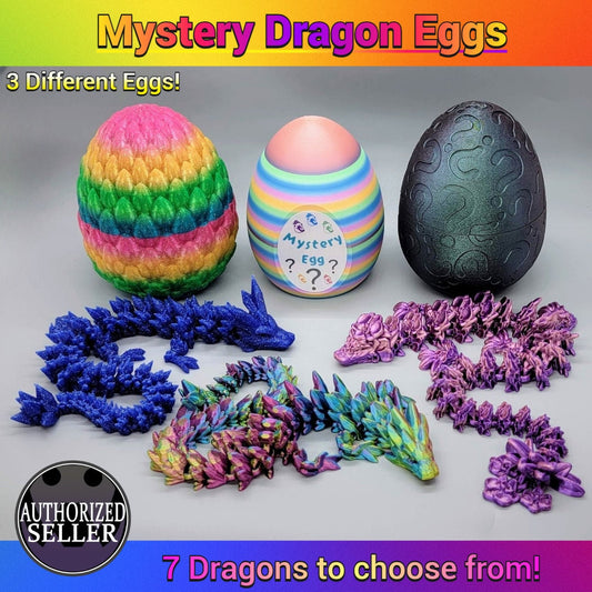 Mystery Dragon Eggs - 8 Dragons, 3 Egg Types | Fantasy Surprise Gift | Viral Social Media Trend