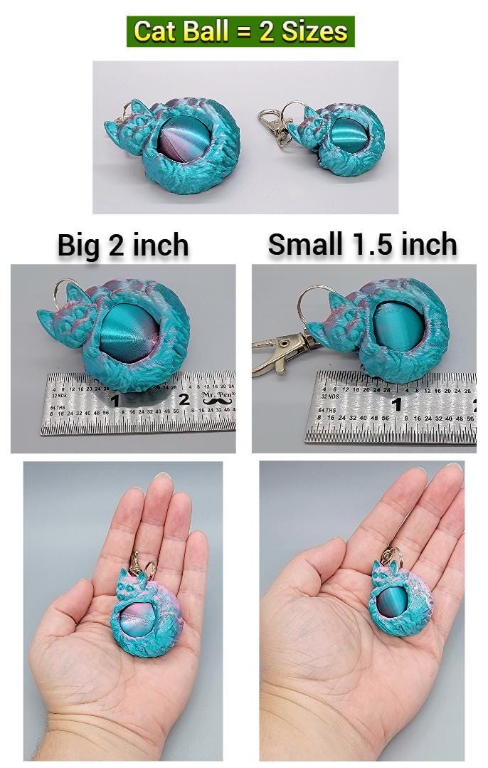 Fidget Spinner con forma de criatura impresa en 3D | Llavero sensorial | 5 opciones diferentes