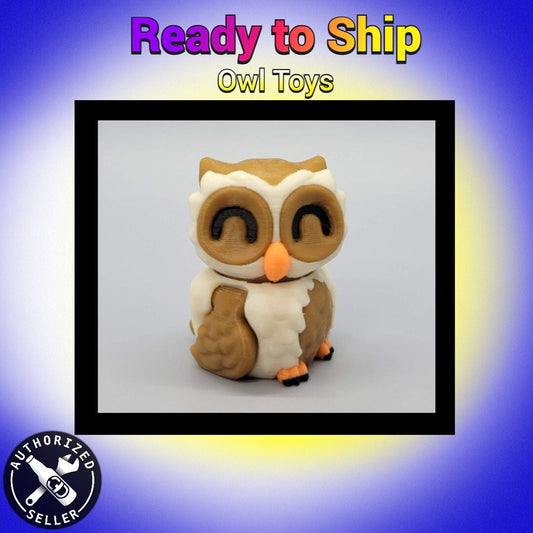 Ready to Ship Articulated Owl Toy | 3D Printed | Sensory | Fidget