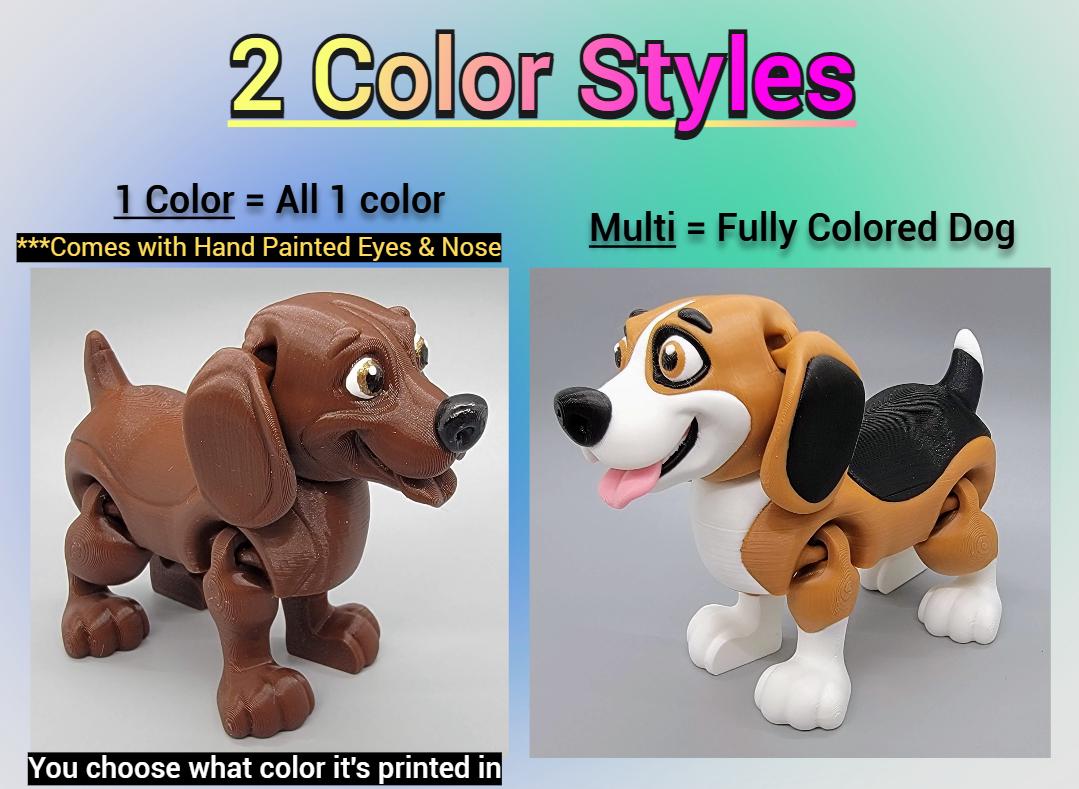 Articulated Beagle Toy | Articulated | K9 | Fidget | Toy | Custom Colors