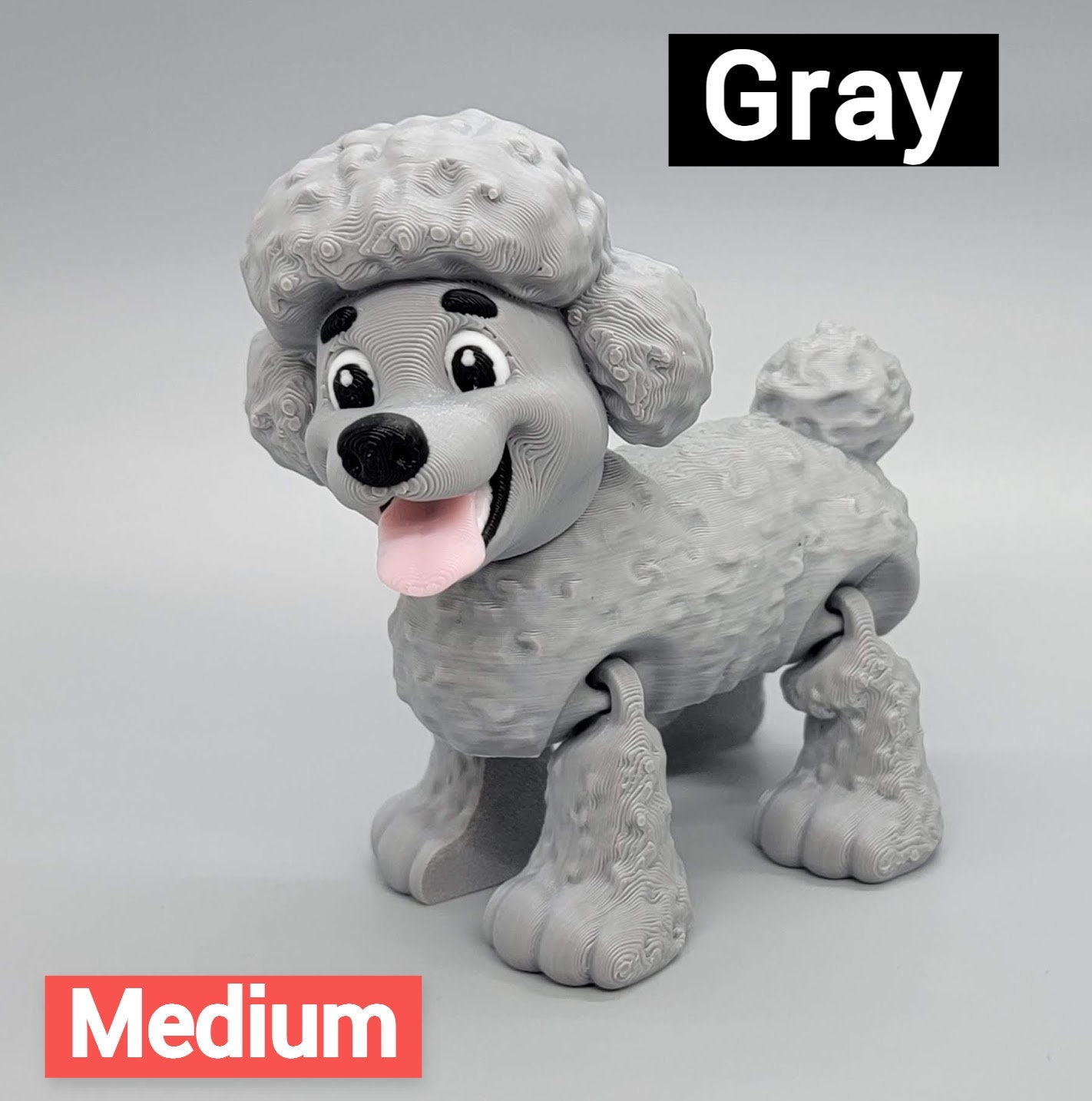 Ready to Ship Articulated Poodle Toy | 3D Printed | Sensory | Fidget