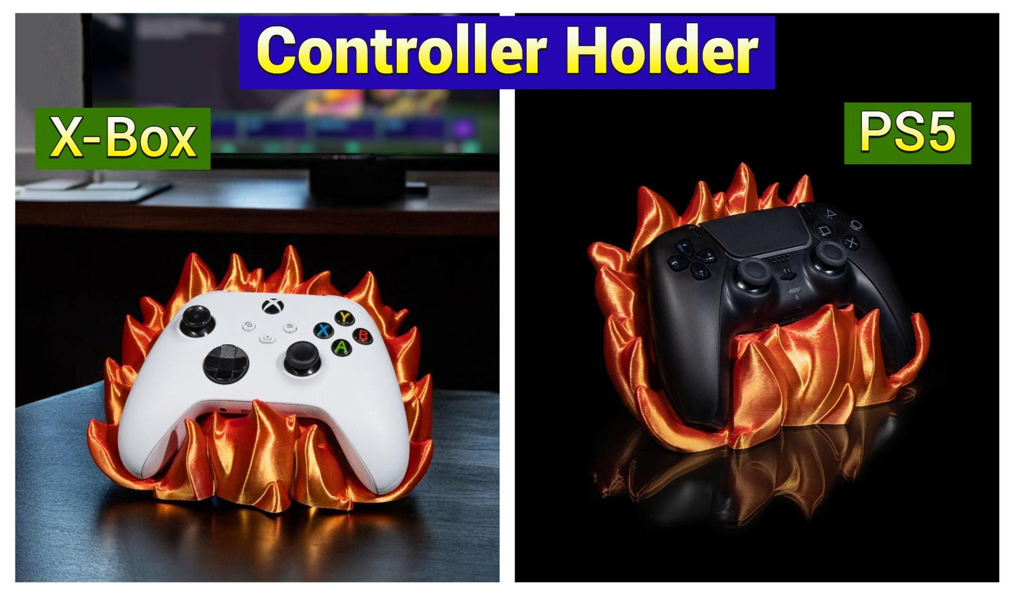 3D Printed Fire-Themed Multi-Use Stands | Hot Sauce Holder | Organizer for Gaming, Phones & Pens