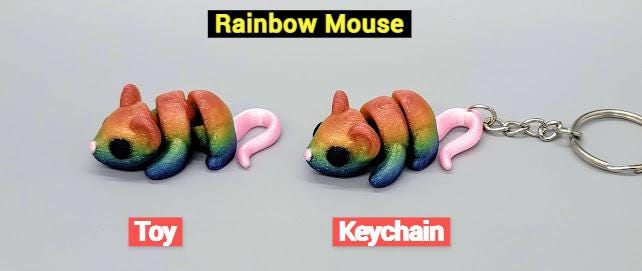 Ready to Ship Mini Critters Toy or Keychain | 3D Printed | Sensory | Fidget