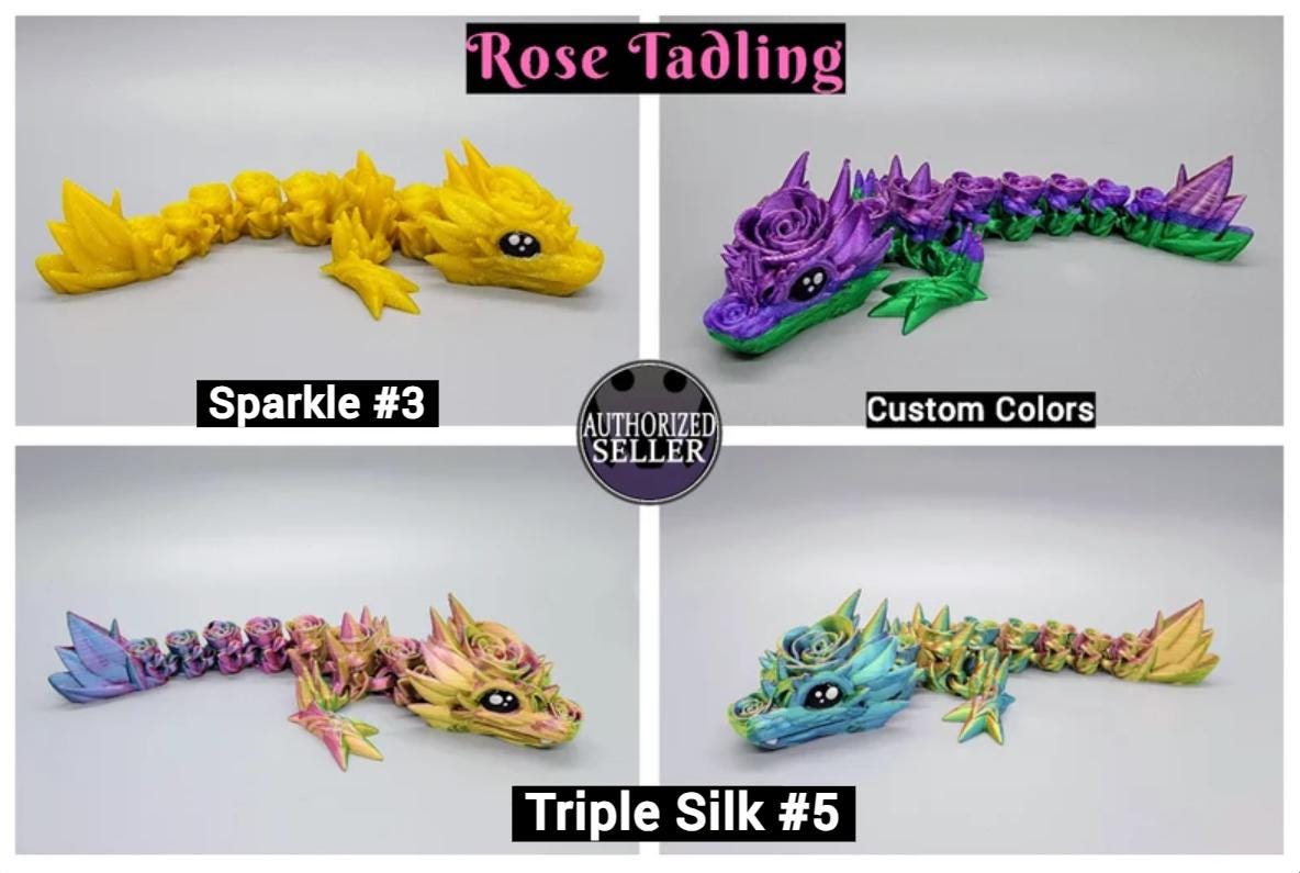 Articulated Rose Dragon Toys very popular fidgets for gifting & collecting