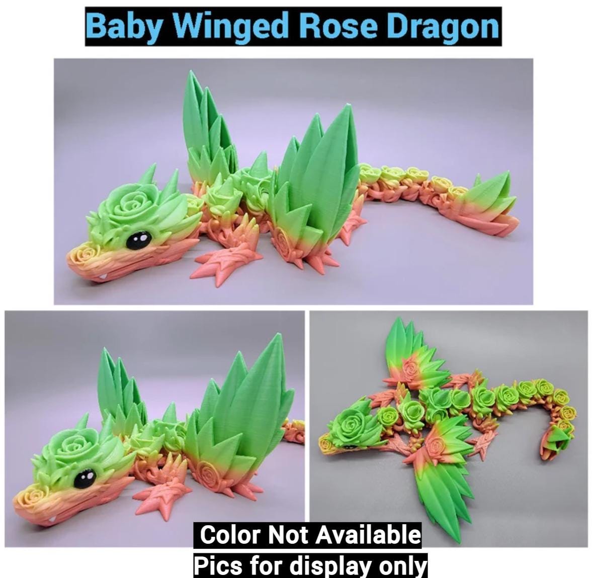 Articulated Rose Dragon Toys very popular fidgets for gifting & collecting