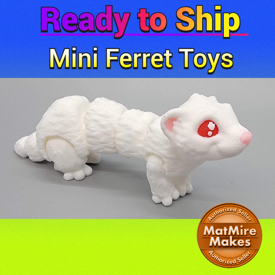 Ready to Ship Mini Ferret | Ready To Ship | Articulated Mini Ferret Toy or Keychain |Sensory | Fidget