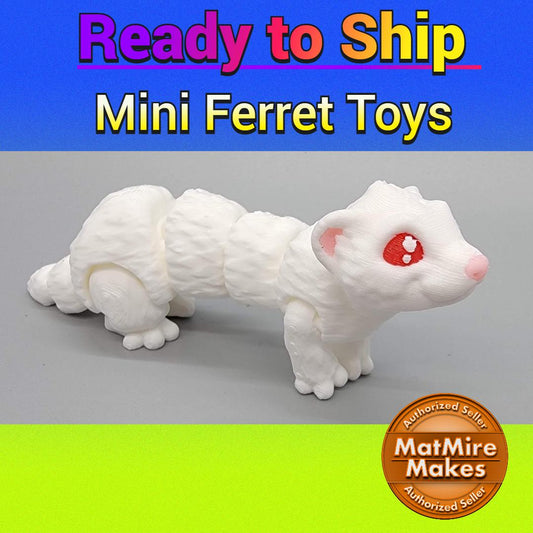 Ready to Ship Mini Ferret | Ready To Ship | Articulated Mini Ferret Toy or Keychain |Sensory | Fidget