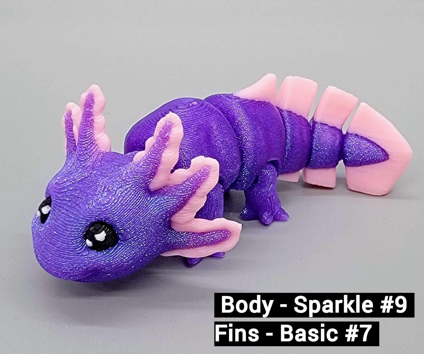 Mini Axolotl Toy or Keychain – 3D Printed, Flexible & Fun