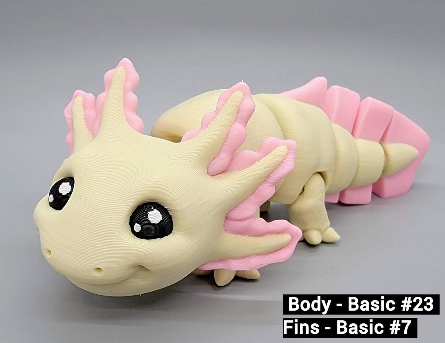 Mini Axolotl Toy or Keychain – 3D Printed, Flexible & Fun