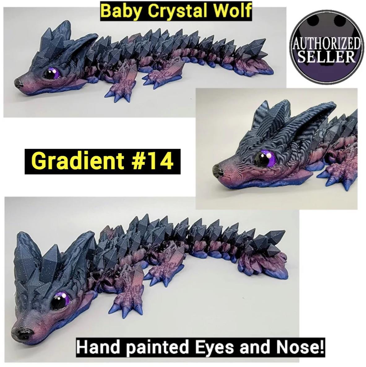 Crystal Wolf Dragon Custom Colors