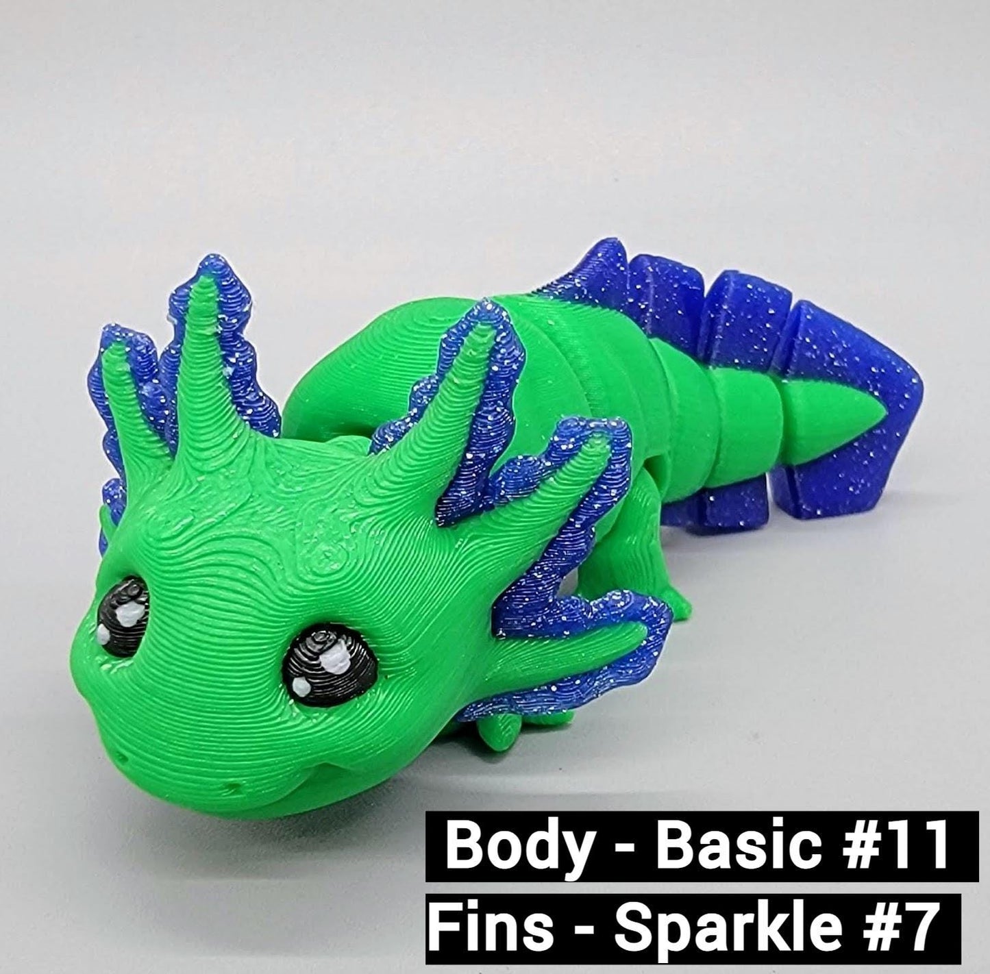 Mini Axolotl Toy or Keychain – 3D Printed, Flexible & Fun
