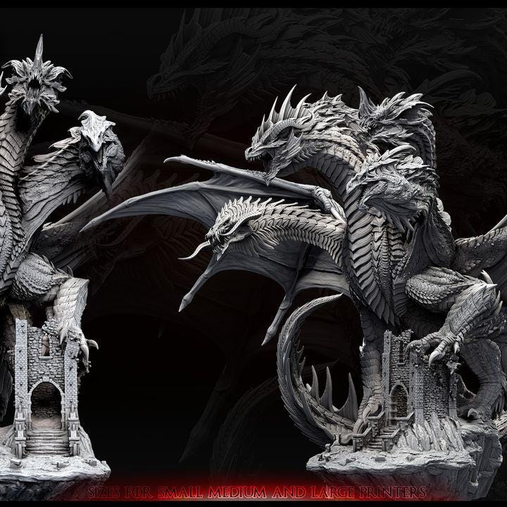 Dragon Queen - Mother of all Dragons | Tiamat | Fantasy Figurine | Game Room Decor | Collectible | Gargantuan Plus