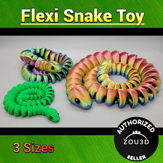Flexi Snake Toy – Articulated 3D Printed Fidget in 3 Sizes