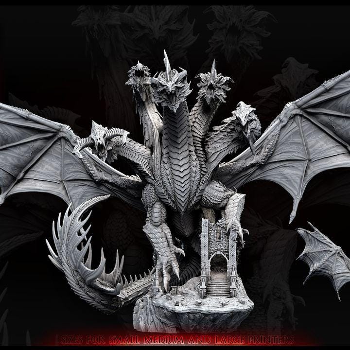 Dragon Queen - Mother of all Dragons | Tiamat | Fantasy Figurine | Game Room Decor | Collectible | Gargantuan Plus