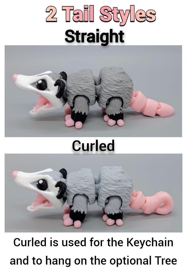 Mini Screaming Possum Toy or Keychain | Articulated | 3D Printed | Custom | Sensory | Fidget