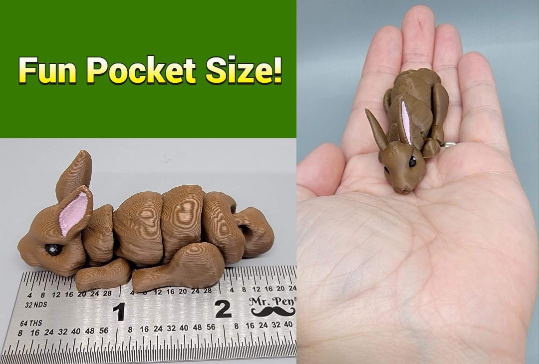 Mini Bunny Rabbit Toy or Keychain | Sensory | Fidget