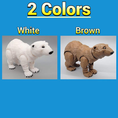 Juguete de oso polar | Oso pardo | Articulado | Divertido y articulado | Oso Grolar | Antiestrés para todas las edades | Sensorial | Flexible