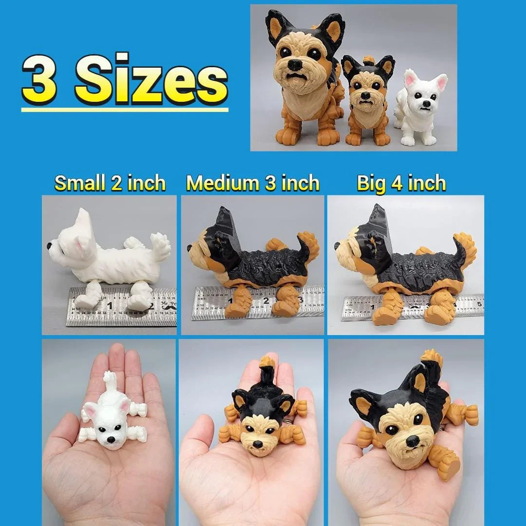 Articulated Yorkie or Westie Toy